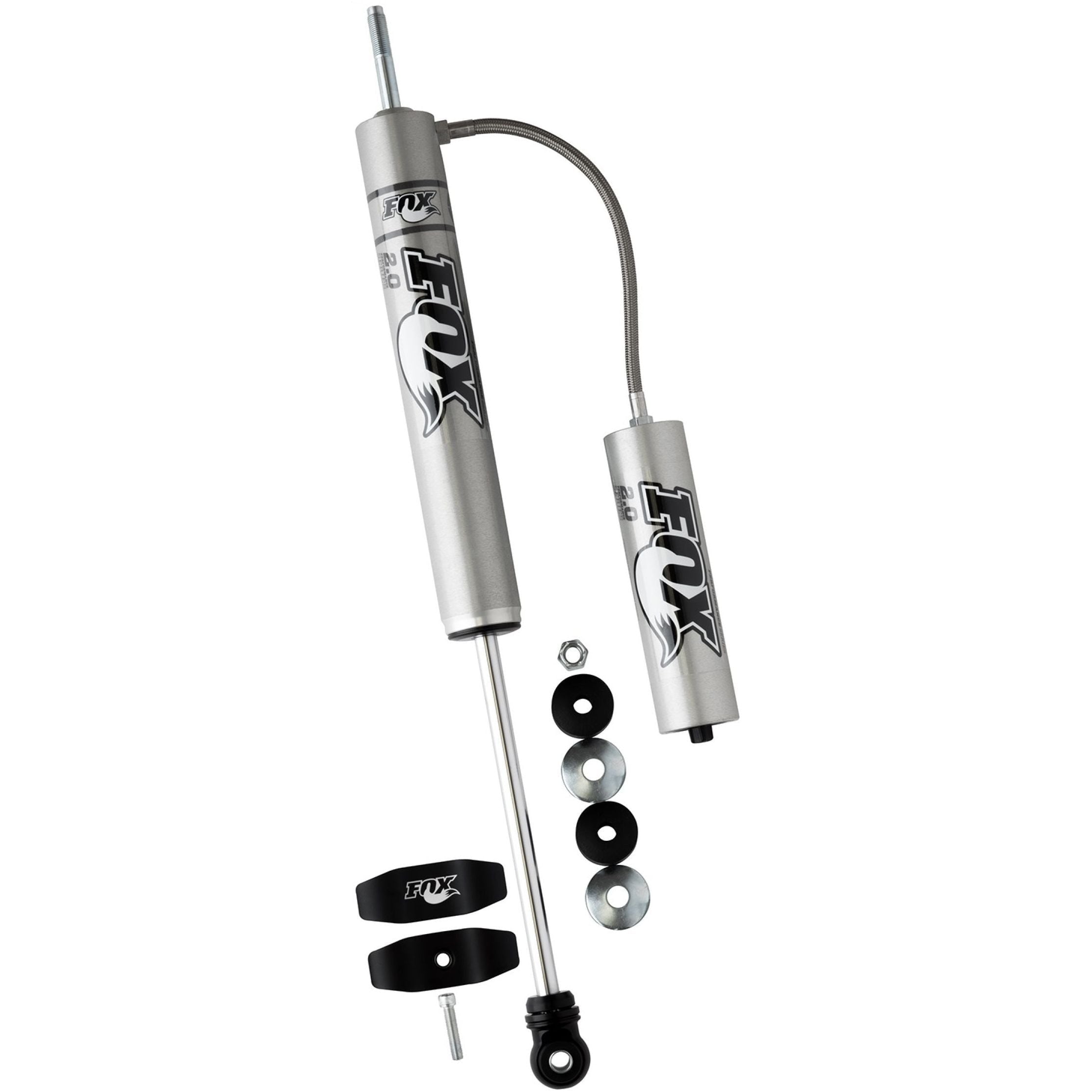 Fox 2.0 Performance Series 10.1in. Smooth Body Remote Res. Shock w/Stem Mount / Std Travel - Black-tuningsupply.com