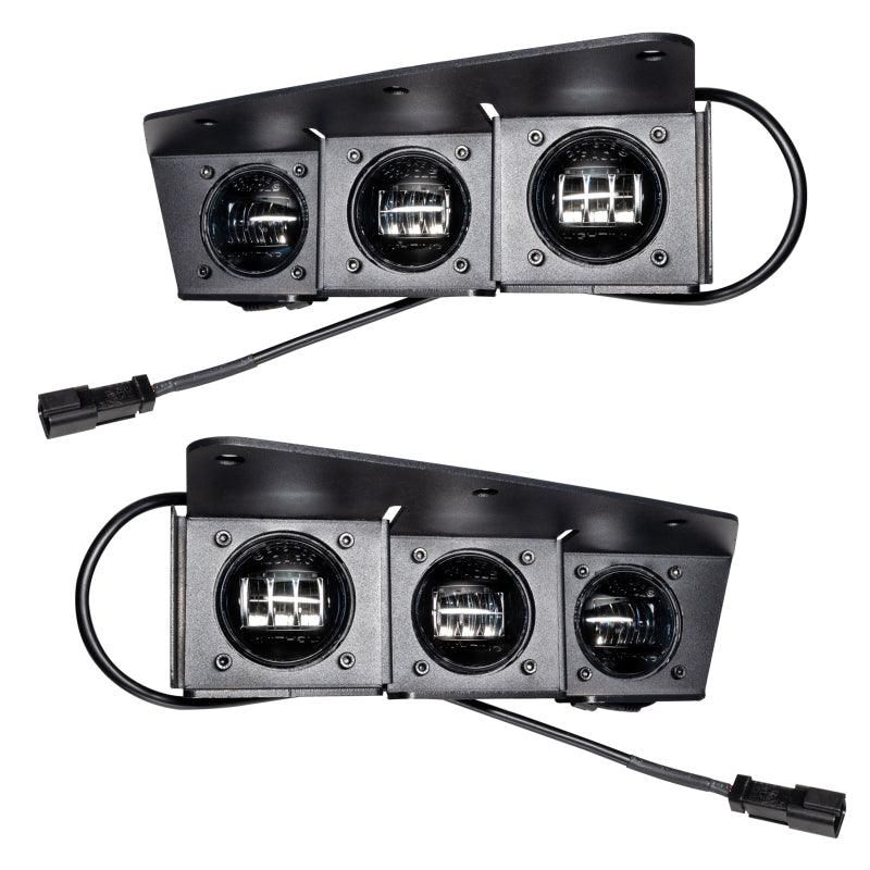 ORACLE Lighting 21-22 Ford Bronco Triple LED Fog Light Kit for Steel Bumper - White SEE WARRANTY-tuningsupply.com