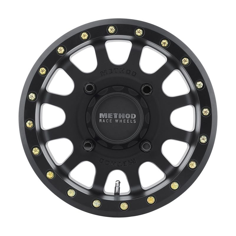 Method MR401 UTV Beadlock 15x7 / 4+3/13mm Offset / 4x156 / 132mm CB Matte Black Wheel-tuningsupply.com