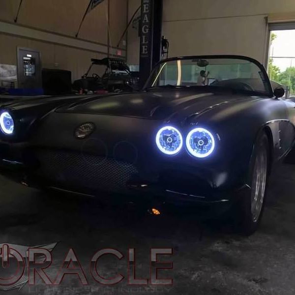 Oracle Pre-Installed Lights 5.75 IN. Sealed Beam - White Halo SEE WARRANTY-tuningsupply.com