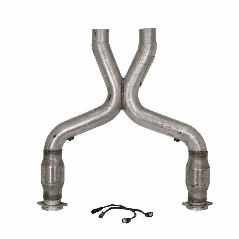 BBK 11-14 Mustang 5.0 Short Mid X Pipe With Catalytic Converters 3.0 For BBK Long Tube Headers-tuningsupply.com