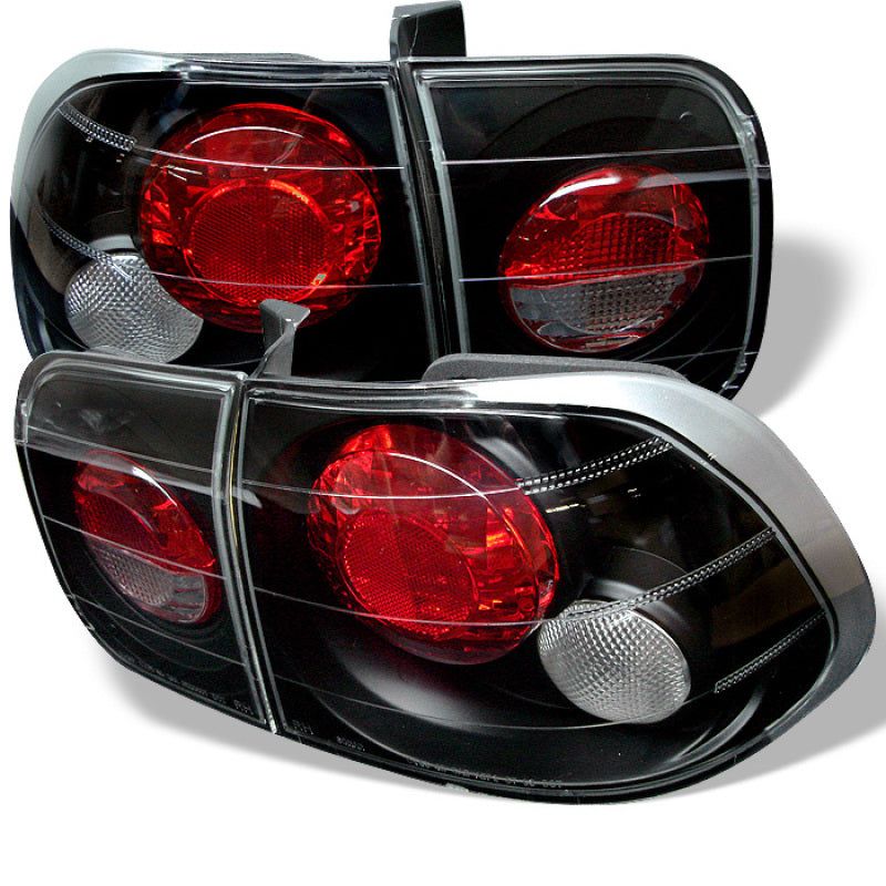 Spyder Honda Civic 96-98 4Dr Euro Style Tail Lights Black ALT-YD-HC96-4D-BK-Tail Lights-SPYDER-SPY5004970-SMINKpower Performance Parts