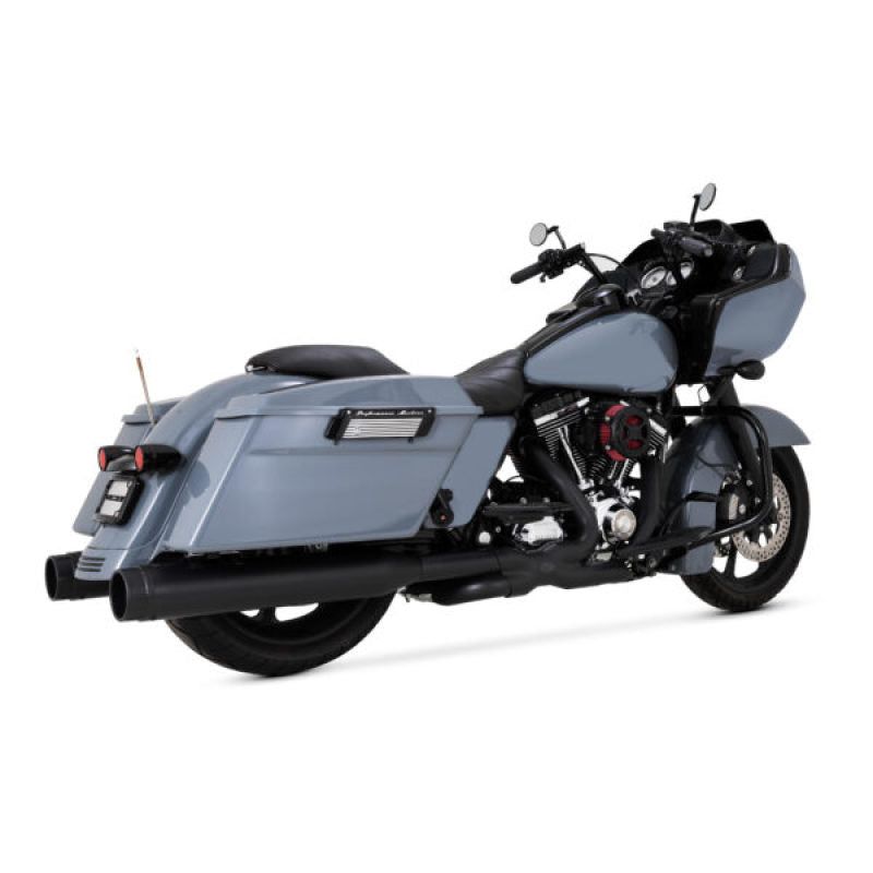 Vance & Hines HD Dresser 17-22 Power Duals Black PCX Header Exhaust - SMINKpower Performance Parts VAH46371 Vance and Hines