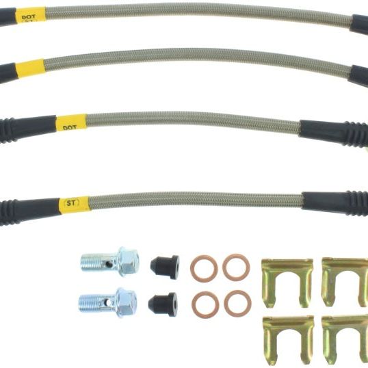 StopTech 05-06 LGT Stainless Steel Rear Brake Lines (4 Line Kit)-Brake Line Kits-Stoptech-STO950.47505-SMINKpower Performance Parts