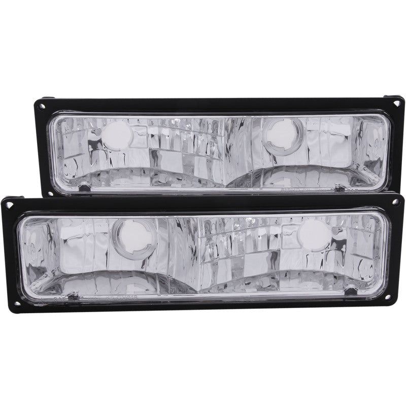 ANZO 1988-1998 Chevrolet C1500 Euro Parking Lights Black-tuningsupply.com