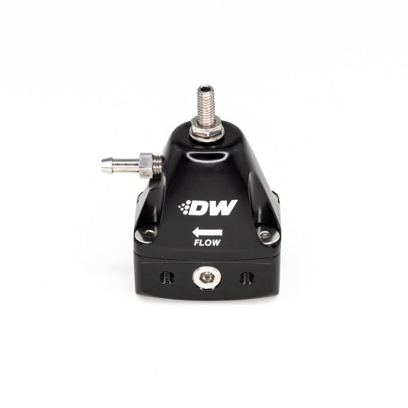 DeatschWerks DWR1000iL In-Line Adjustable Fuel Pressure Regulator - Black-tuningsupply.com