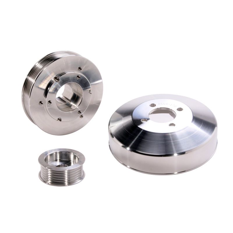 BBK 97-04 Ford F150 Expedition 4.6 5.4 Underdrive Pulley Kit - Lightweight CNC Billet Aluminum (3pc)-tuningsupply.com