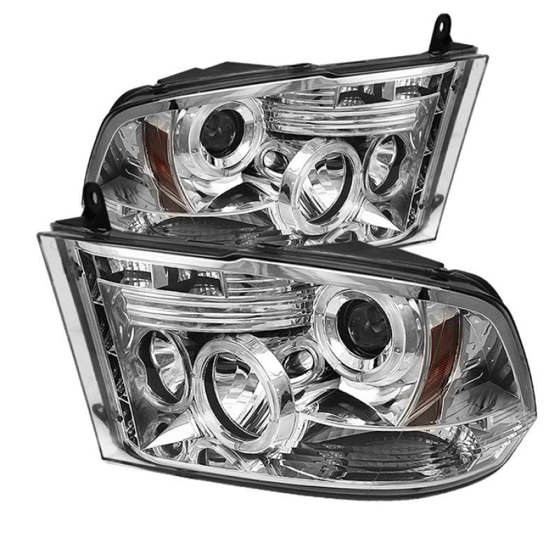 Spyder Dodge Ram 1500 09-14 10-14 Projector Headlights Halogen- LED Halo LED - Chrm PRO-YD-DR09-HL-C-Headlights-SPYDER-SPY5010049-SMINKpower Performance Parts