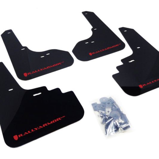 Rally Armor 05-09 Subaru Legacy / Outback Black UR Mud Flap w/Red Logo-tuningsupply.com