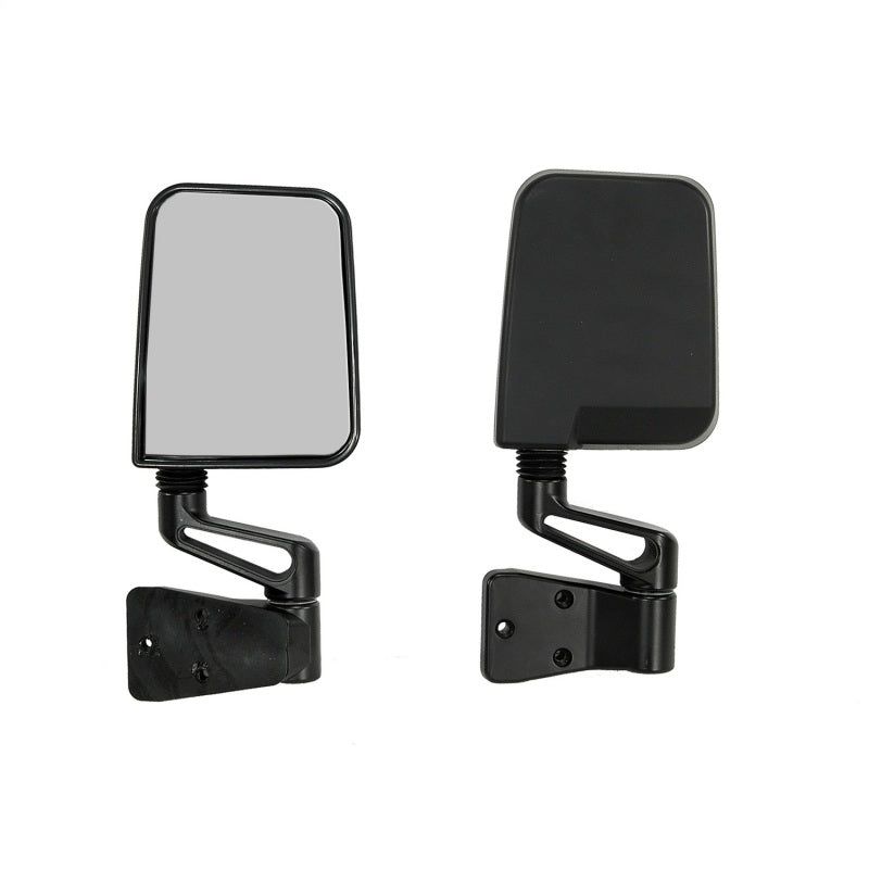 Omix Door Mirror Kit Black- 87-02 Jeep Wrangler-tuningsupply.com