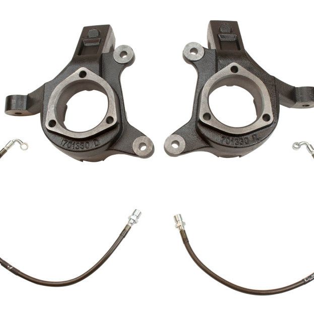 MaxTrac 07-16 GM C1500 2WD 3in Front Lift Spindles w/Extended DOT Compliant Brake Lines-tuningsupply.com