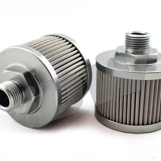 DeatschWerks Stainless Steel 8AN 100 Micron Universal Fuel Pump Pre-Filter-tuningsupply.com