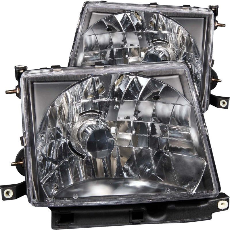 ANZO 1997-2000 Toyota Tacoma Crystal Headlights Black-tuningsupply.com