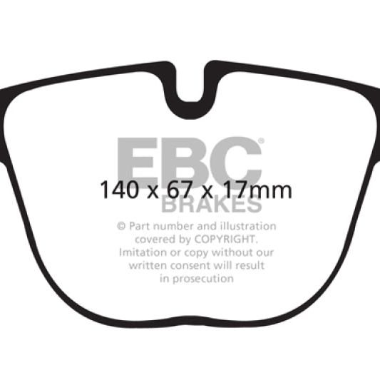 EBC 10+ BMW X5M 4.4 Twin Turbo Yellowstuff Rear Brake Pads-tuningsupply.com