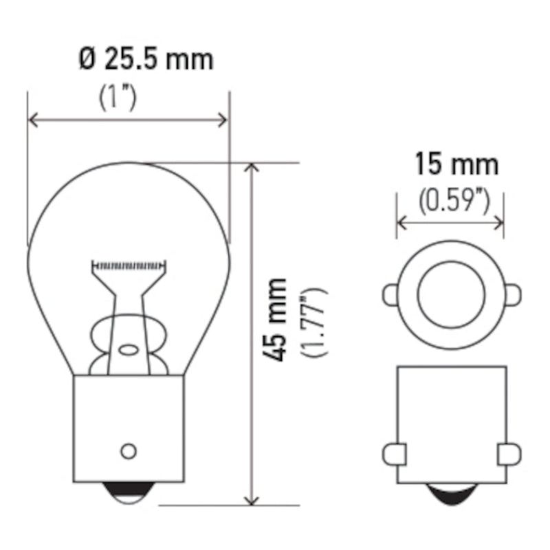 Hella Bulb 93 12V 13W BA15s S8-tuningsupply.com