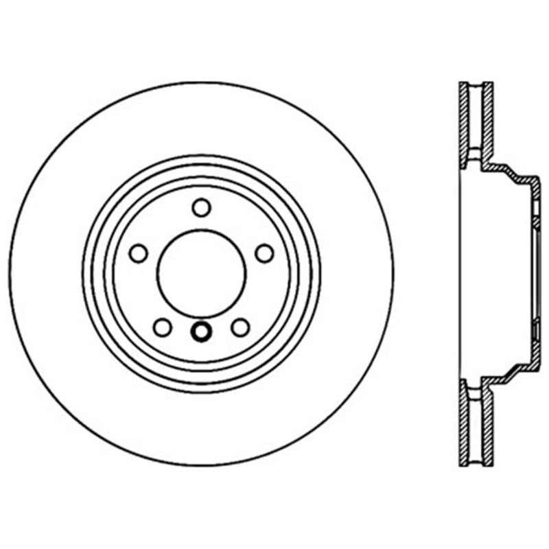 StopTech 07-10 BMW 335i Cross Drilled Right Front Rotor-Brake Rotors - Drilled-Stoptech-STO128.34093R-SMINKpower Performance Parts