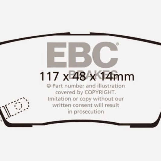 EBC 06-09 Hyundai Entourage 3.8 Yellowstuff Rear Brake Pads-tuningsupply.com