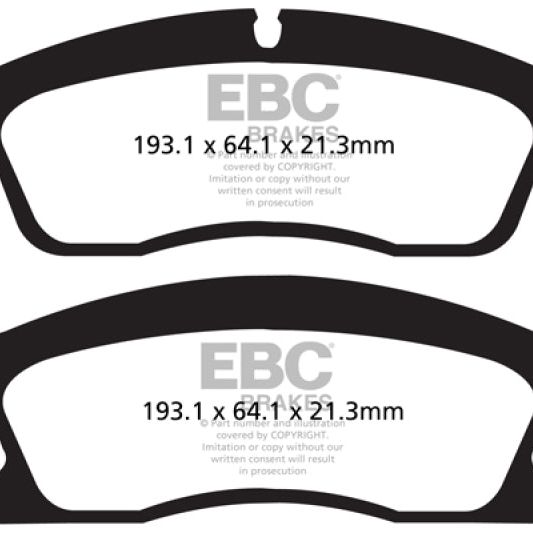 EBC 13+ Dodge Durango 5.7 Greenstuff Front Brake Pads-tuningsupply.com