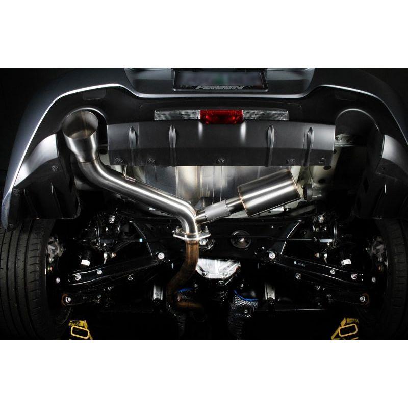 Perrin 2022 BRZ/GR86 Axle Back Exhaust SS (Single Side Exit w/Helmholtz Chamber) - SMINKpower Performance Parts PERPSP-EXT-368BR Perrin Performance