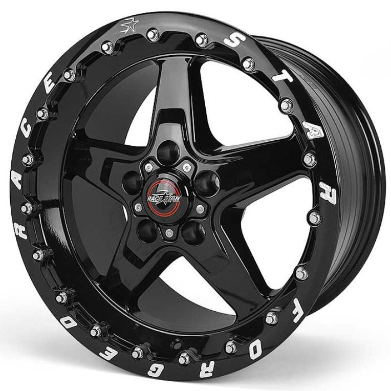 Race Star 92 Drag Star Bracket Racer 17x10.5 5x4.50BC 7.6BS Gloss Black Wheel - Single Bead Lock-tuningsupply.com