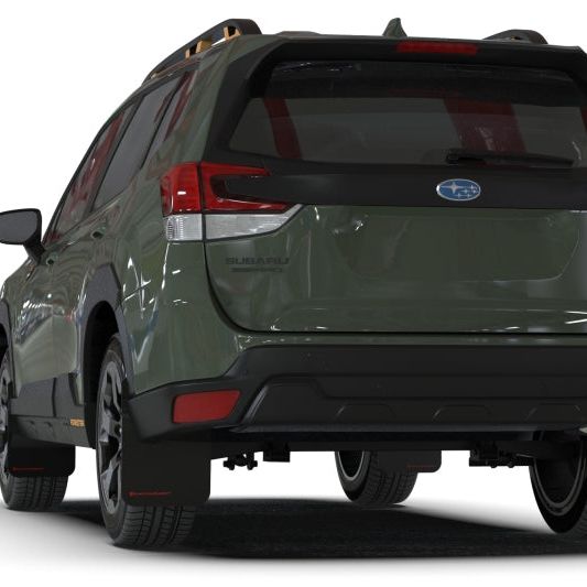 Rally Armor 2022 Subaru Forester (Incl. Wilderness) Black UR Mud Flap w/ White Logo - SMINKpower Performance Parts RALMF82-UR-BLK/WH Rally Armor