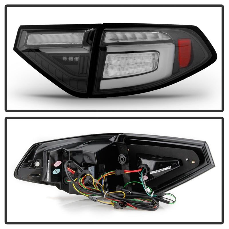 Spyder 08-14 Subara Impreza WRX Hatchback LED Tail Lights Seq Signal Black ALT-YD-SI085D-SEQ-BK-Tail Lights-SPYDER-SPY5086730-SMINKpower Performance Parts