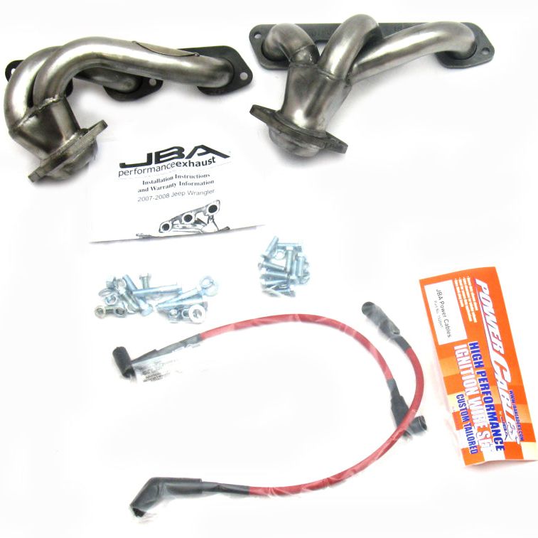 JBA 07-11 Jeep 3.8L V6 1-1/2in Primary Raw 409SS Cat4Ward Header-tuningsupply.com