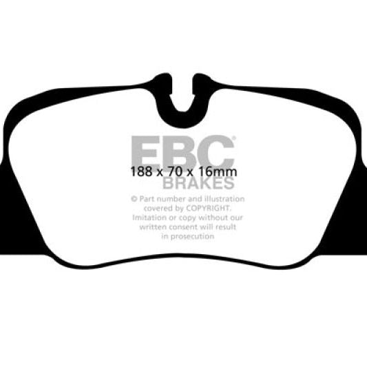 EBC 12-15 Porsche 911 (991) (Cast Iron Rotor only) 3.8 Carrera S Redstuff Rear Brake Pads-tuningsupply.com