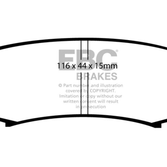 EBC 10+ Lexus GX460 4.6 Yellowstuff Rear Brake Pads-tuningsupply.com