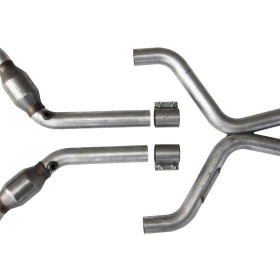 BBK 11-14 Mustang 3.7 V6 High Flow X Pipe With Catalytic Converters - 2-1/2-tuningsupply.com