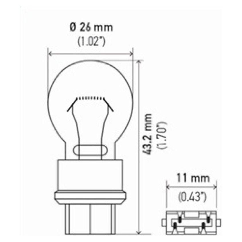 Hella Bulb 3157 12V 27/7W W2.5x16q S8-tuningsupply.com