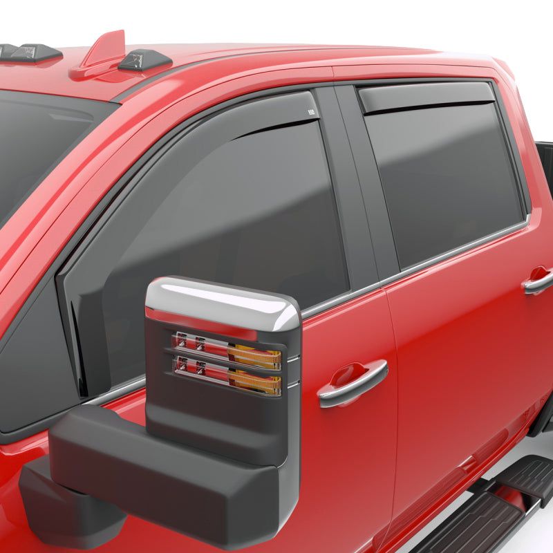 EGR 2019 Chevy 1500 Crew Cab In-Channel Window Visors - Dark Smoke-tuningsupply.com