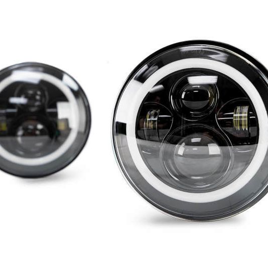 DV8 Offroad 07-18 Jeep Wrangler JK LED Projector Headlights w/ Angel Eyes-tuningsupply.com