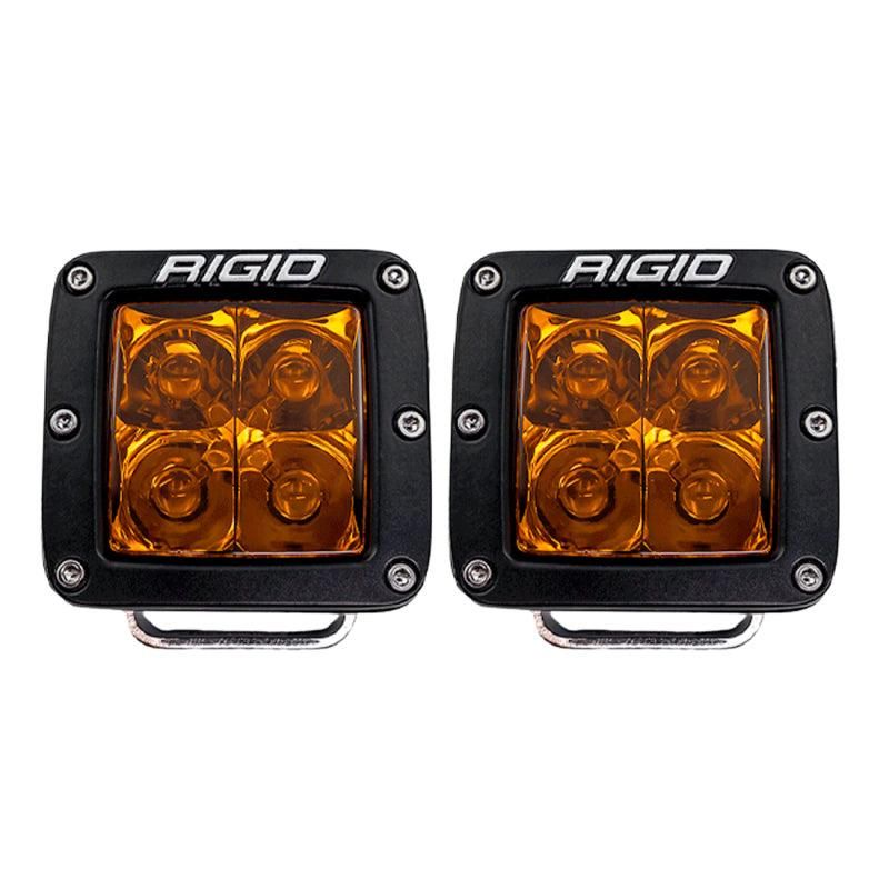 Rigid Industries D-Series Spot w/ Amber PRO Lens (Pair) - SMINKpower Performance Parts RIG20252 Rigid Industries