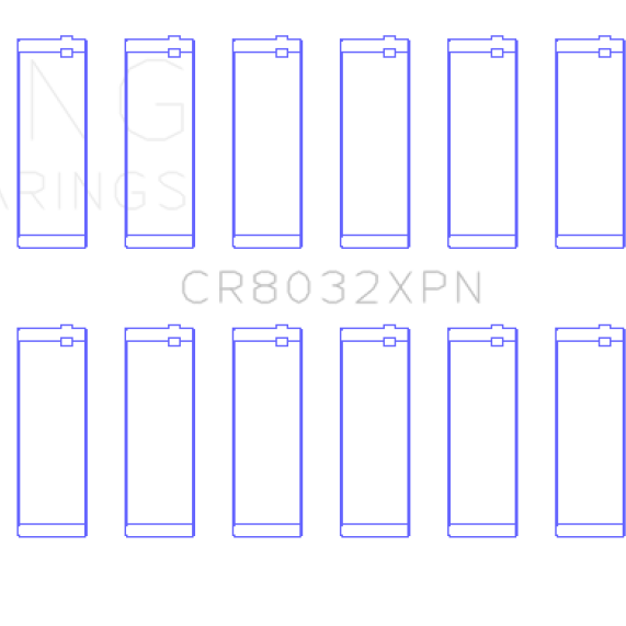 King Chrysler 345/370 16v Connecting Rod Bearing Set-tuningsupply.com