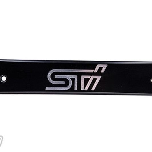 Turbo XS 15-17 Subaru WRX/STi Billet Aluminum License Plate Delete Black Machined STi Logo-License Plate Relocation-Turbo XS-TXSWS15-LPD-BLK-STI-SMINKpower Performance Parts