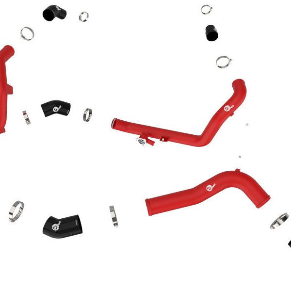 aFe 20-23 Ford Explorer ST V6 3.0L (tt) BladeRunner Aluminum Hot and Cold Charge Pipe Kit - Red-tuningsupply.com