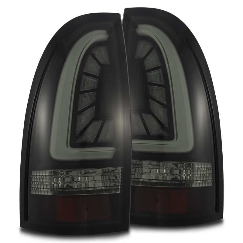 AlphaRex 05-15 Toyota Tacoma PRO-Series LED Tail Lights Jet Black-tuningsupply.com