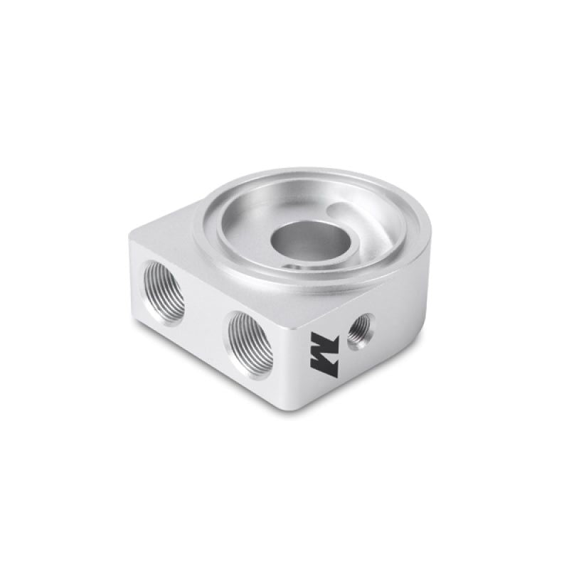 Mishimoto Silver M20 Oil Sandwich Plate-Oil Filter Blocks-Mishimoto-MISMMOP-SP-SMINKpower Performance Parts