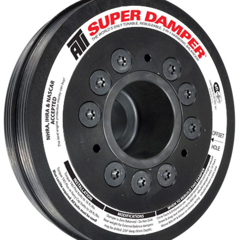 ATI Damper - 6.78in - Alum - (2) 4 Grv - Mitsubishi Eclipse - 4G63 w/Integral Lower Cam Drive-tuningsupply.com