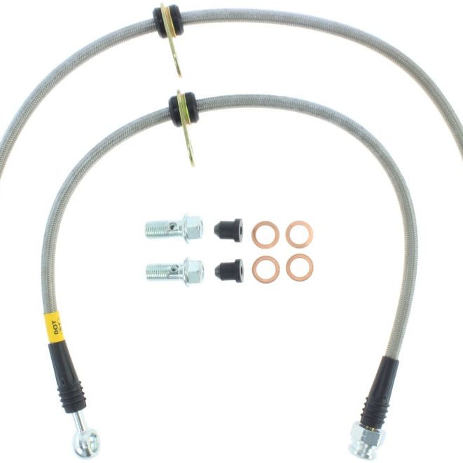 StopTech 08-10 EVO X AWD Stainless Steel Rear Brake Lines-Brake Line Kits-Stoptech-STO950.46508-SMINKpower Performance Parts