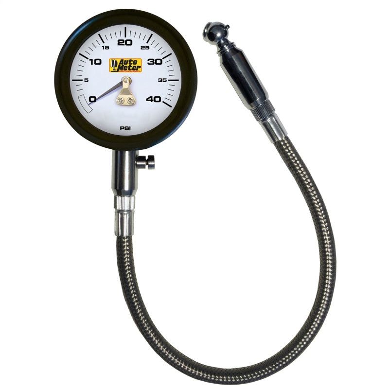 Autometer NASCAR Performance 40PSI Lo-Pressure Tire Pressure Gauge-tuningsupply.com