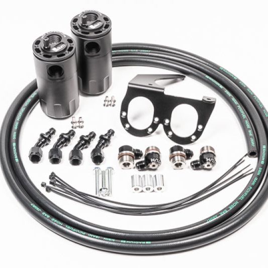 Radium Engineering Nissan R35 GT-R Dual Catch Can Kit CCV Fluid Lock-tuningsupply.com