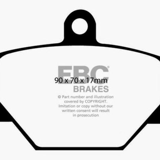 EBC 08+ Smart Fortwo 1.0 Greenstuff Front Brake Pads-tuningsupply.com