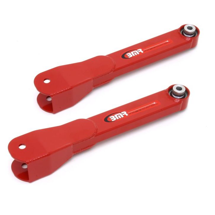 BMR 10-15 5th Gen Camaro Rear Non-Adj. Trailing Arms w/ Spherical Bearings - Red-tuningsupply.com