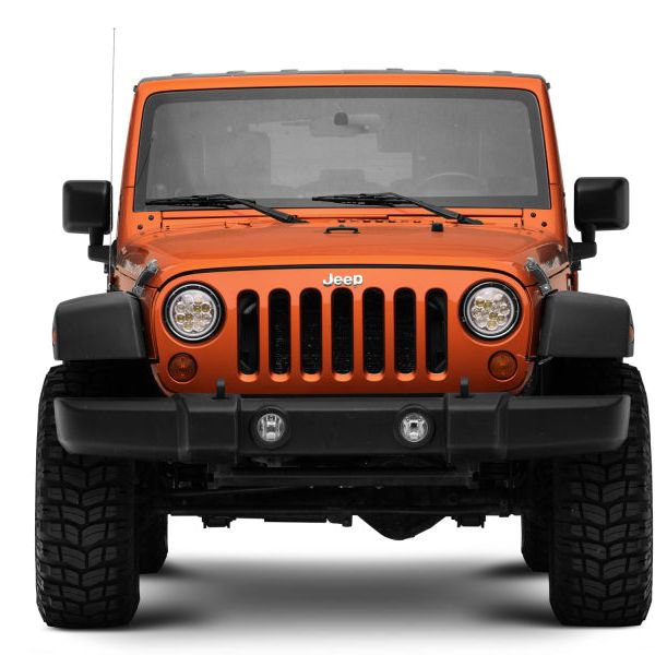 Raxiom 97-18 Jeep Wrangler TJ/JK Axial Spider LED Headlight w/ Amber DRL- Chrome Hsng (Clear Lens) - SMINKpower Performance Parts RAXJ108047 Raxiom