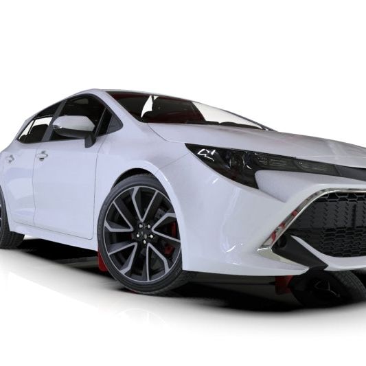 Rally Armor 18-22 Toyota Corolla Hatchback Black UR Mud Flap White Logo-Mud Flaps-Rally Armor-RALMF67-UR-BLK/WH-SMINKpower Performance Parts