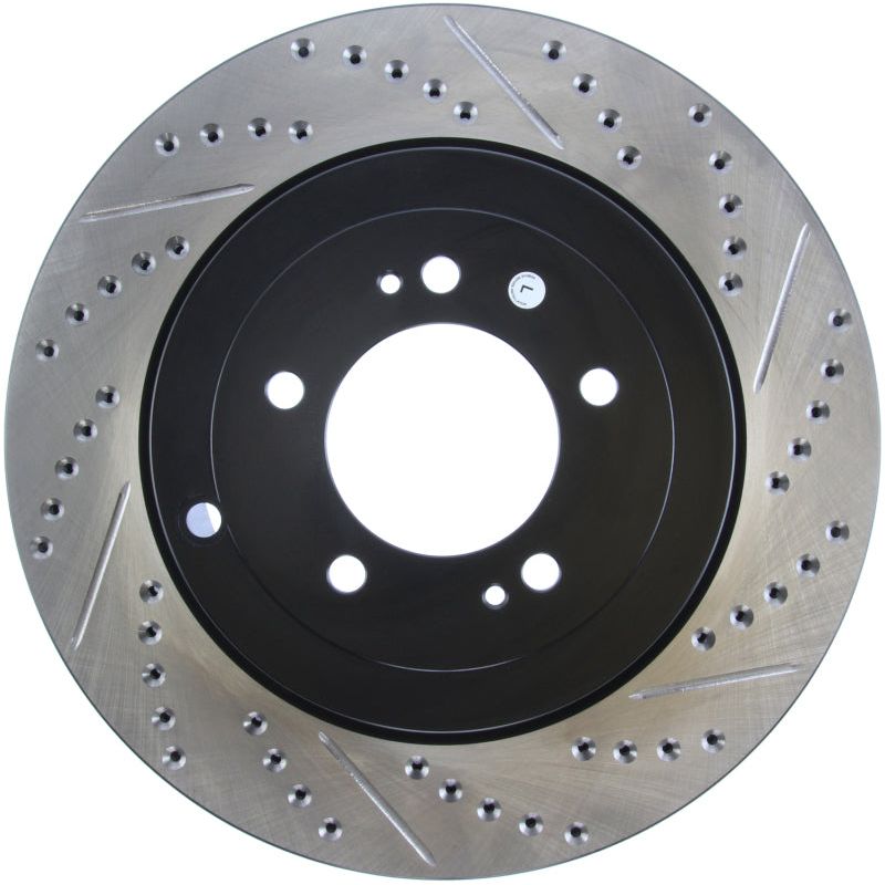 StopTech Slotted & Drilled Sport Brake Rotor-Brake Rotors - Slot & Drilled-Stoptech-STO127.46075L-SMINKpower Performance Parts