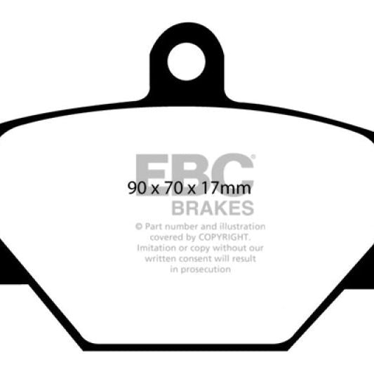 EBC 08+ Smart Fortwo 1.0 Greenstuff Front Brake Pads-tuningsupply.com