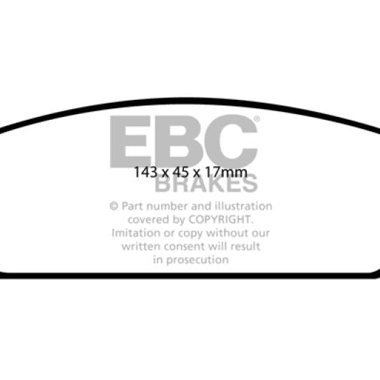 EBC 09-14 Cadillac Escalade 6.0 Hybrid Yellowstuff Rear Brake Pads-tuningsupply.com